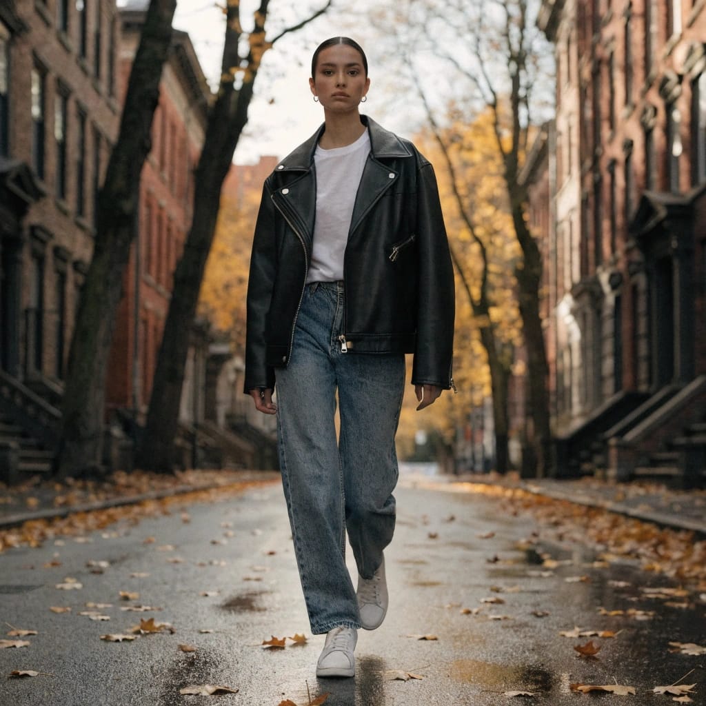 What to Wear with a Black Leather Jacket
