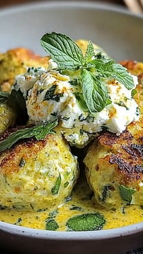 zucchini-feta-fritters-curry-mint-sauce zucchini-feta-fritters-curry-mint-sauce