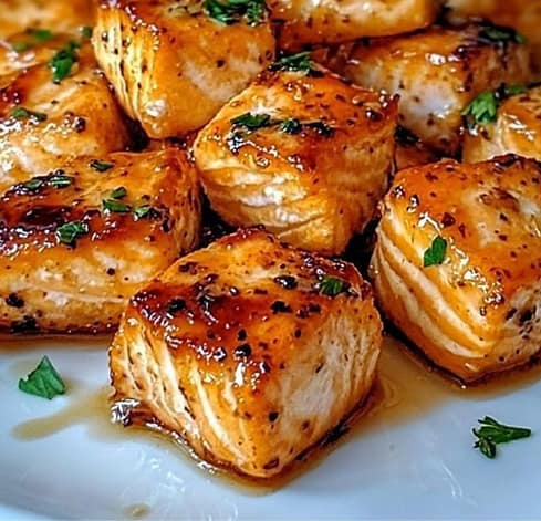 honey garlic salmon bites honey garlic salmon bites