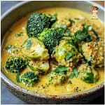 Brussels sprouts broccoli coconut curry