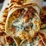 Low Carb Cheesy Garlic Chicken Wraps